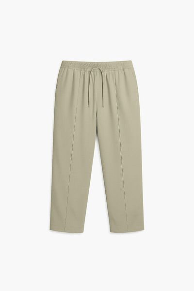 ablukaonline Men's Elastic Waist Baggy Trousers Mint