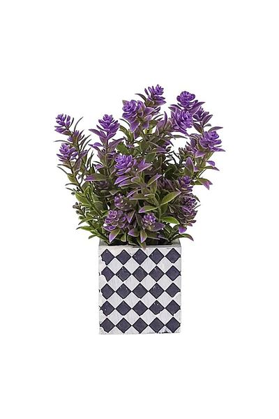 OEM Plant Pot with Plastic Ornamental Plant, 10x20 cm, Purple-Multicolor