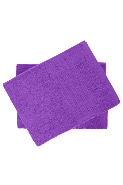 OEM Set 2 prosoape de mână, Bumbac, Bordură Greacă, 500g/m², 30x50cm, Mov