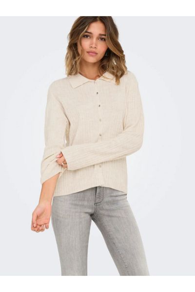 ONLY Onlthea Ls Button Polo Cardigan Knt Women's Cream Cardigan