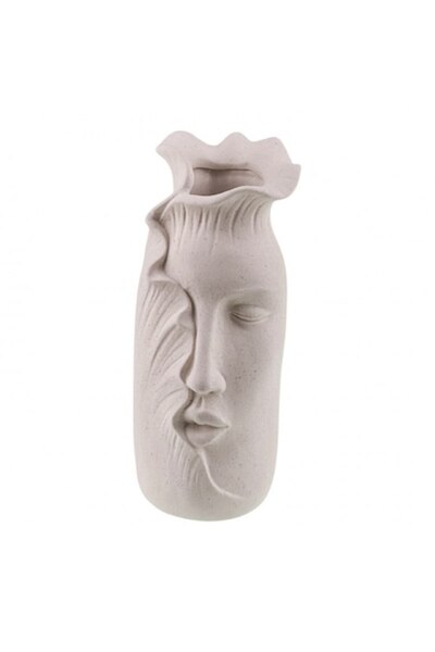 OEM Ceramic Vase with Human Face and Leaf