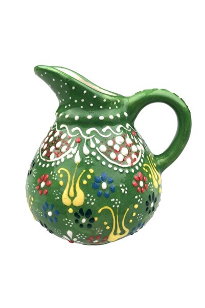 OEM Carafe din ceramica M2, cu toarta, cu flori pictate, 10X10 cm