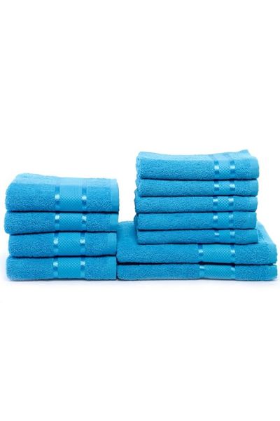 OEM Set 11 prosoape de baie, bumbac, 400g/m², turcoaz
