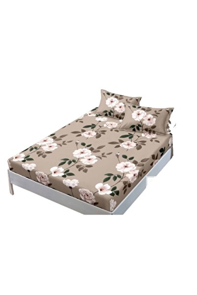 OEM Husa de pat si fete de perna, Finet, 3 piese, 1 persoana, 140x200cm, imprimeu Bujori