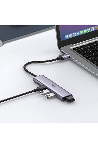 Ugreen Splitter de porturi USB HUB - 4x USB 3.0 gri