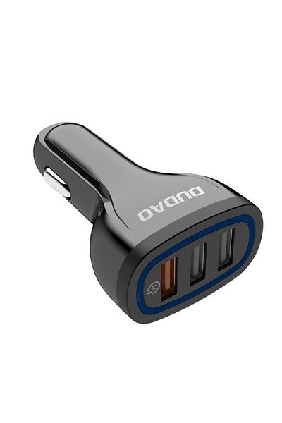 DUDAO Ładowarka samochodowa 3x USB Quick Charge 3.0 QC3.0 2.4A 18W biały