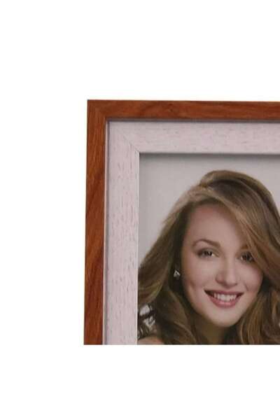 OEM Photo Frame, Wood, Bicolor, 15x20cm, Beige-Dark Brown