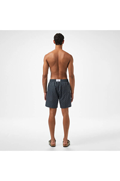 Guess Man Black Swimtrunk Medium Embossed Logo