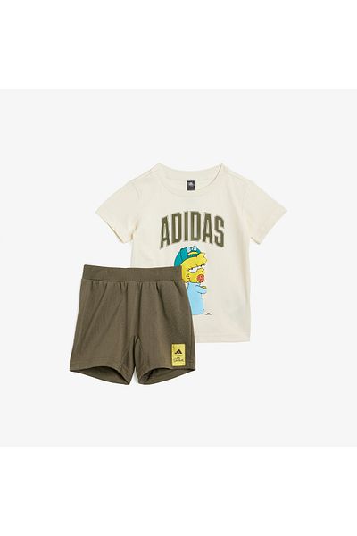 adidas Simpsons Children's Cream Shorts Set