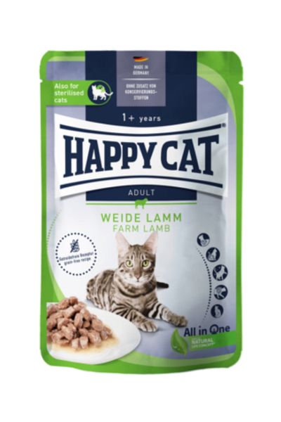 Happy Cat Happy Cat Culinary Adult Pouch Weide Lamm Farm Lamb Wet Cat Food Pouch 85g