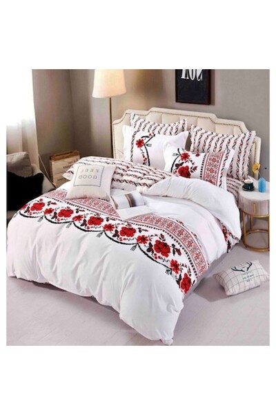 JOJO HOME Double bed sheet with elastic, traditional, M2, 6 pieces, 2 persons...