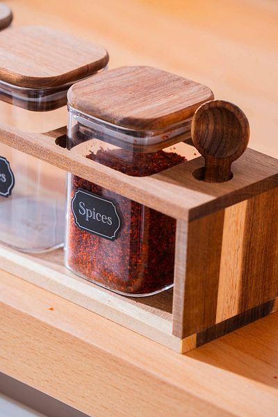 ACAR Calix 4-Piece Spice Rack Set with Stand