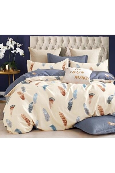 OEM Double Bed Linen Set, Finet, 6 Pieces, 2 Persons, Colored Feathers, 230x2...