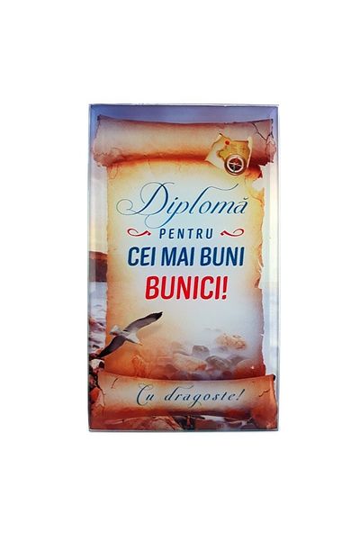 OEM Glass plaque diploma, dedication for grandparents, M1, 10x17cm