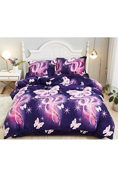OEM Double Bed Linen, Cocolino, Butterfly Print, 4 Pieces, Multicolor