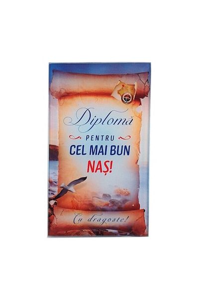 OEM Glass Decorative Diploma, Dedication for Godparent, M2, 10x17cm