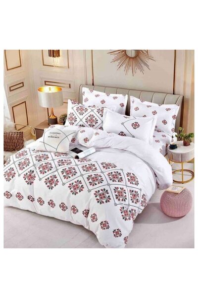 JOJO HOME Lenjerie de pat Jojo Home, imprimeu Traditional, M4, 4 piese, 1 persoana, 155x230cm, Finet