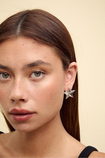 Stradivarius Set of 2 pairs of moon and star earrings