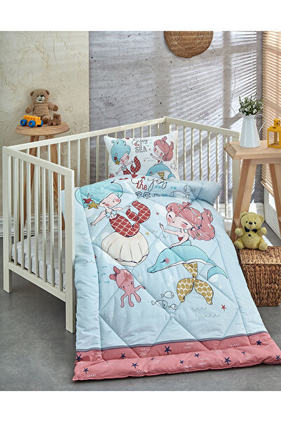 Komfort Home Printed 100% Cotton Silicone Fiber Baby Quilt+Pillow