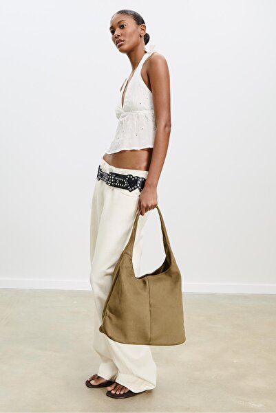 Stradivarius Faux suede shoulder bag