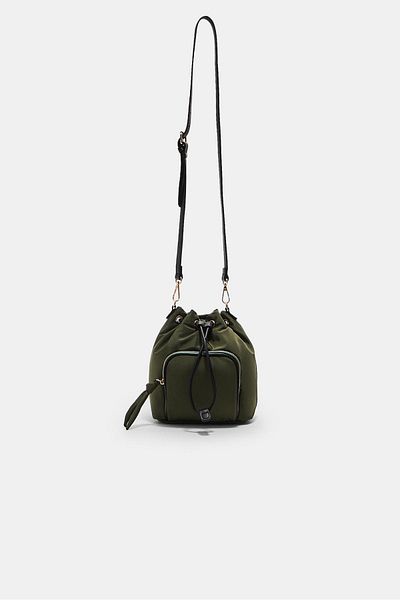 Stradivarius Fabric crossbody bucket bag