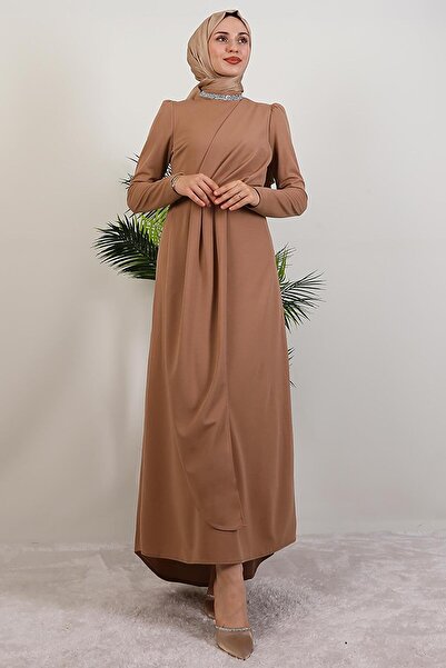 GİYZAMİLA Liya Hijab Φόρεμα Sütlükahve