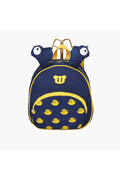 Beezee حقيبة ظهر ميمي بطبعة حلزونية مقاس 10 بوصات مع سحاب إغلاق وتطريز عين - ...