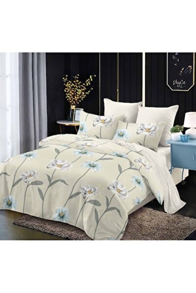 OEM Set de lenjerie de pat dublu, Finet, 6 piese, 2 persoane, 230x250cm, mult...