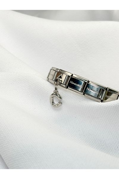 Sumen Butik Letter C Figured Hanging Steel Italian Charm