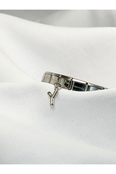 Sumen Butik Italian Bracelet Charm with Letter Y Figure, Charm