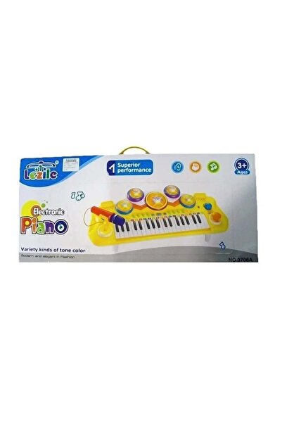CREATIVE Electronic organ for children 3+ years, with microphone, sounds and lights, 37 keys, yellow
