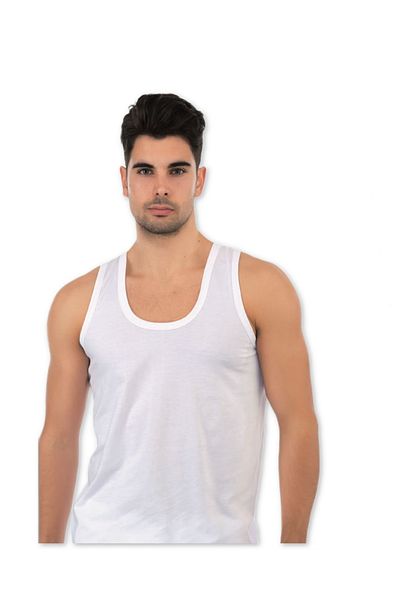 EŞYILDIZ 6-Pack Co-Star Men's Singlet Black and White