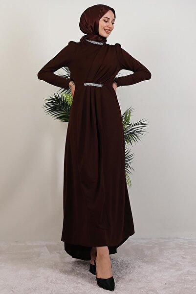 GİYZAMİLA Liya Hijab Φόρεμα Bitter Brown