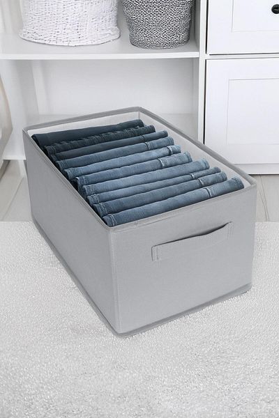Pazar Kapısı Inside Closet Organizer Παντελονιών Storage Box Organizer Γκρι