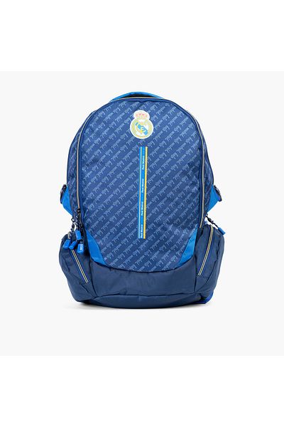Real Madrid Printed 18-inch Backpack with Adjustable Shoulder Strap - 28x13x45 cms