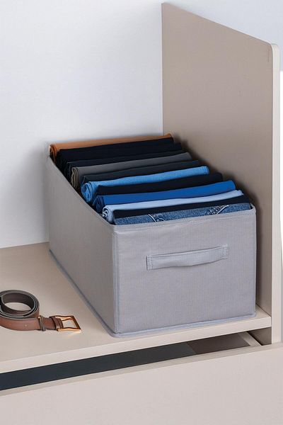 Pazar Kapısı Inside Closet Organizer Παντελονιών Storage Box Organizer Γκρι