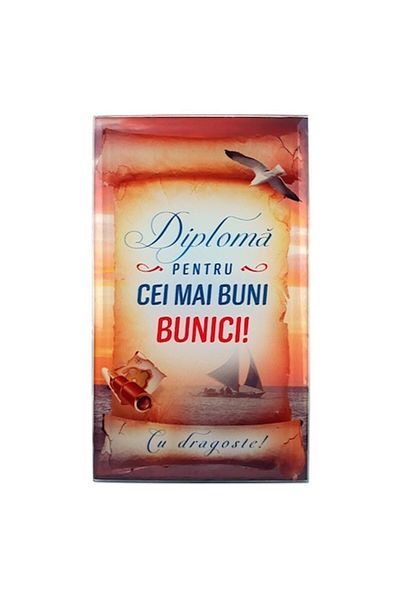 OEM Glass Diploma Plaque, Dedication for Grandparents, M4, 10x17cm