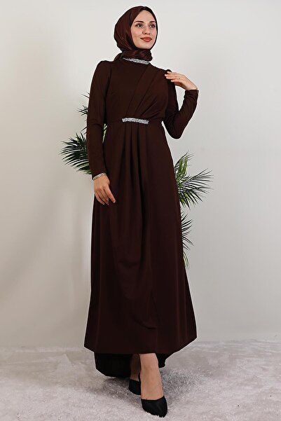 GİYZAMİLA Liya Hijab Φόρεμα Bitter Brown