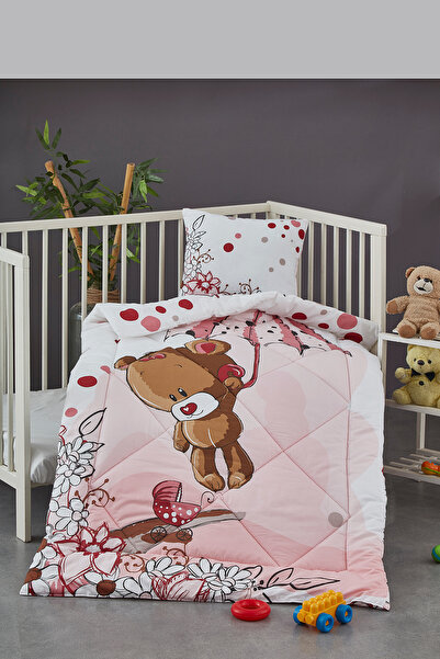 Komfort Home Printed 100% Cotton Silicone Fiber Baby Quilt+Pillow