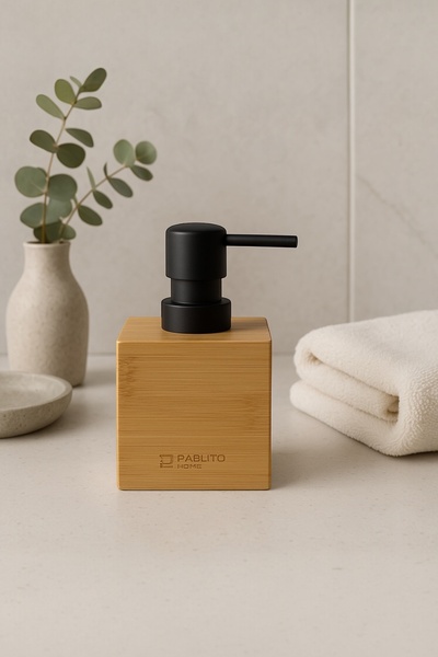 Evsun Home Collection Bambu Kare Sıvı Sabunluk