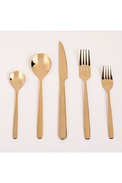 LA MESA Majestic Cutlery Set 20 Pieces Shiny Gold