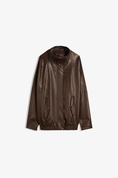 Bershka Oversize faux leather jacket