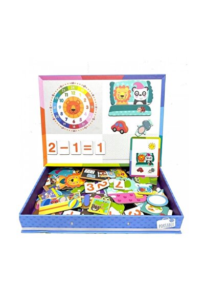 divendi-ro Joc educativ magnetic de tip puzzle, cu numere, concepte de timp ș...