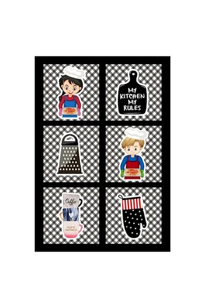 OEM Kitchen Rug, Antislip, Little Chef, Multicolor, 120x180cm