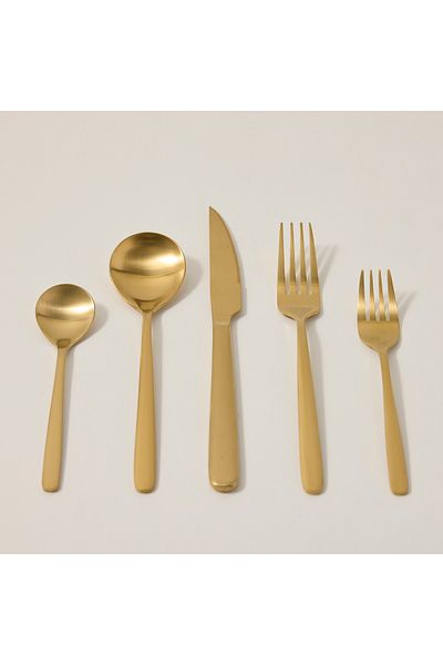LA MESA Majestic Cutlery Set 20 Pieces Matte Gold