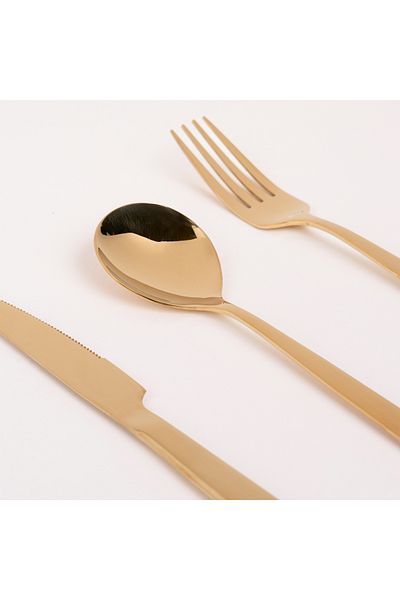 LA MESA Majestic Cutlery Set 20 Pieces Shiny Gold