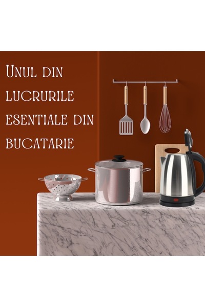 dalimag Fierbător electric din oțel inoxidabil, 1500 W, capacitate 2,0 L