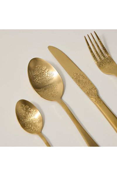 LA MESA 16 Pcs Cutlery Set Royal Gold