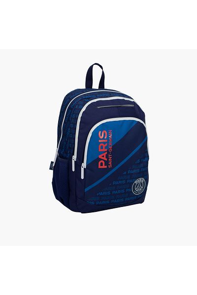 PSG 17-inch Logo Detail Backpack with Adjustable Straps and Zip Closure - 31x13x40 cms