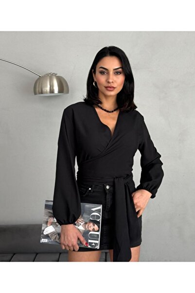 Azda بلوزة مكشكشة للنساء موديل كود:261